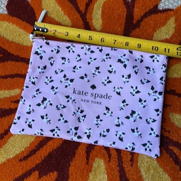 Kate Spade Large Canvas Floral Print Zip Pouch - Picture 7 of 14